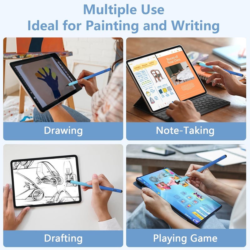 COO ​​​Stylus Pen for iPad 2018-2023 with Palm Rejection, Active Pencil for iPads 10th/9th/8th/7th/6th, for iPad Pro 11/12.9 inch, for iPad Air 5th/4th/3th Gen, for iPad mini 6th/5th Gen(Gradient Blue) - Image 3